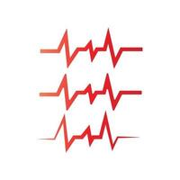 Pulse line ilustration vector template