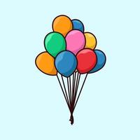 Fly Balloon Cartoon Vector Illustration