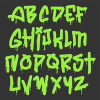 Graffiti Melt style alphabet vector