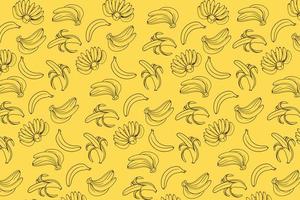 Hand Drawn Banana Fruit Background Vector