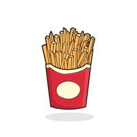 french fries cartoon vector