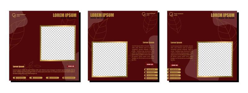 Social media posts template modern design, for digital marketing online