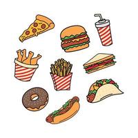 FastFood Bundle Cartoon vector