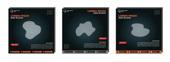 Social media posts template modern design, for digital marketing online. vector