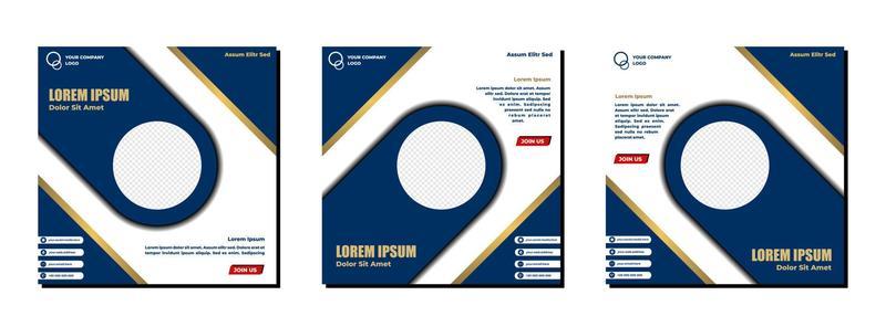 Social media posts template modern design, for digital marketing online