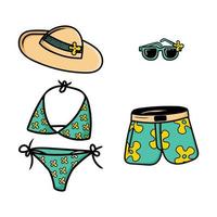 ropa de playa de verano vector