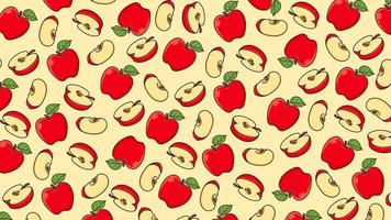 Apple Background Pattern Vector Isolated