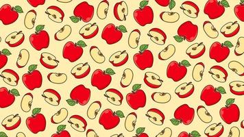 Apple Background Pattern Vector Isolated