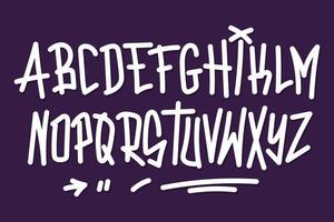 Alphabet Punk Typography Set concept Cartoon Vector