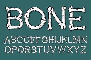 Alphabet Bone text vector