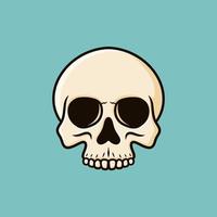 Jawless Skull Illustration Cartoon Vector