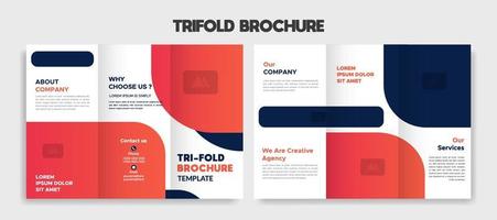 business trifold brochure template vector