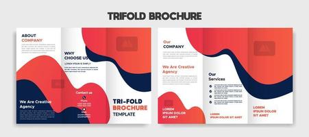 business trifold brochure template vector