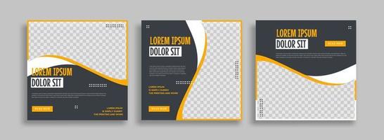 travel sosial media post template bundle vector