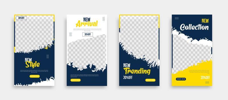 Business Sosial media post story template design vector