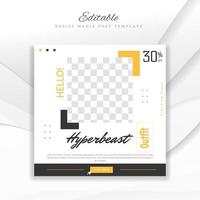 fashion sale sosial media post template vector