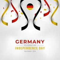 Happy Germany Independence Day October 3th Celebration Vector Design Illustration. Template for Poster, Banner, Advertising, Greeting Card or Print Design Element