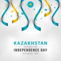 feliz día de la independencia de kazajstán 16 de diciembre celebración ilustración de diseño vectorial. plantilla para poster, pancarta, publicidad, tarjeta de felicitación o elemento de diseño de impresión vector