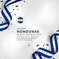 feliz día de la independencia de honduras 15 de septiembre celebración vector diseño ilustración. plantilla para poster, pancarta, publicidad, tarjeta de felicitación o elemento de diseño de impresión