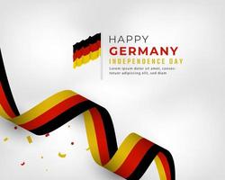 Happy Germany Independence Day October 3th Celebration Vector Design Illustration. Template for Poster, Banner, Advertising, Greeting Card or Print Design Element