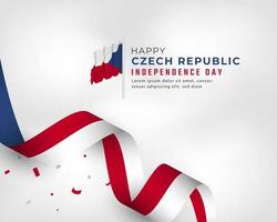 Happy Czech Republic Independence Day October 28th Celebration Vector Design Illustration. Template for Poster, Banner, Advertising, Greeting Card or Print Design Element