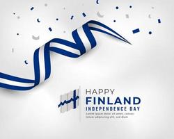 Happy Finland Independence Day December 6th Celebration Vector Design Illustration. Template for Poster, Banner, Advertising, Greeting Card or Print Design Element