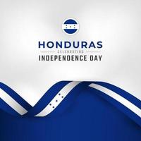 feliz día de la independencia de honduras 15 de septiembre celebración vector diseño ilustración. plantilla para poster, pancarta, publicidad, tarjeta de felicitación o elemento de diseño de impresión