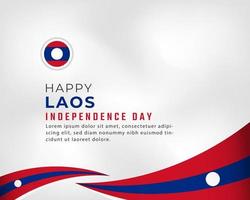 Happy Laos Independence Day October 22 th Celebration Vector Design Illustration. Template for Poster, Banner, Advertising, Greeting Card or Print Design Element