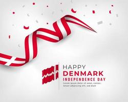 Happy Denmark Independence Day June 5th Celebration Vector Design Illustration. Template for Poster, Banner, Advertising, Greeting Card or Print Design Element