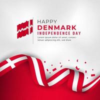 Happy Denmark Independence Day June 5th Celebration Vector Design Illustration. Template for Poster, Banner, Advertising, Greeting Card or Print Design Element