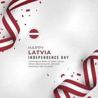 Happy Latvia Independence Day November 18th Celebration Vector Design Illustration. Template for Poster, Banner, Advertising, Greeting Card or Print Design Element