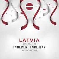 Happy Latvia Independence Day November 18th Celebration Vector Design Illustration. Template for Poster, Banner, Advertising, Greeting Card or Print Design Element