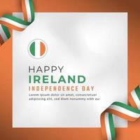 Happy Ireland Independence Day April 24th Celebration Vector Design Illustration. Template for Poster, Banner, Advertising, Greeting Card or Print Design Element