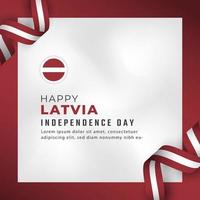 Happy Latvia Independence Day November 18th Celebration Vector Design Illustration. Template for Poster, Banner, Advertising, Greeting Card or Print Design Element