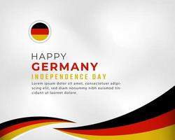 feliz día de la independencia de alemania 3 de octubre celebración vector diseño ilustración. plantilla para poster, pancarta, publicidad, tarjeta de felicitación o elemento de diseño de impresión