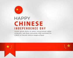 Happy Chinese National Day Celebration Vector Design Illustration. Template for Poster, Banner, Advertising, Greeting Card or Print Design Element