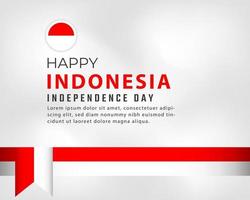 feliz día de la independencia de indonesia 17 de agosto celebración vector diseño ilustración. plantilla para poster, pancarta, publicidad, tarjeta de felicitación o elemento de diseño de impresión