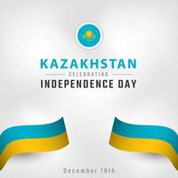 Happy Kazakhstan Independence Day December 16th Celebration Vector Design Illustration. Template for Poster, Banner, Advertising, Greeting Card or Print Design Element