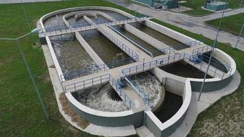 Water treatment plant. Purifying dirty water. Cleaning dirty water. video