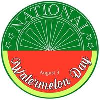 National Watermelon Day vector