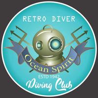 Diving Club Badge vector