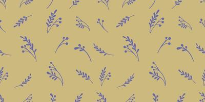 Herbs  vector seamless pattern. Retro botanical background. Hand drawn vector illustration for paper, textile, design.