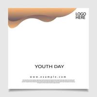 International Youth Day Banner Design vector