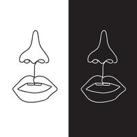 Nose and Mouth vector