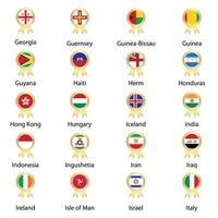 flags of the world Isolated world flag. Isolated on white background. Vector illustration.