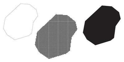 mapa de Nauru aislado en un fondo blanco. vector