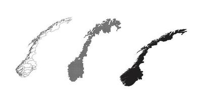Norway map isolated on a white background.