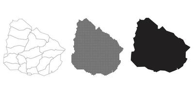 Uruguay map isolated on a white background. vector