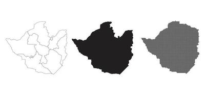 Zimbabwe map isolated on a white background. vector