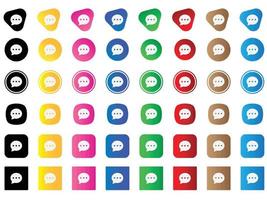 chat dots icon . web icon set . icons collection. Simple vector illustration.